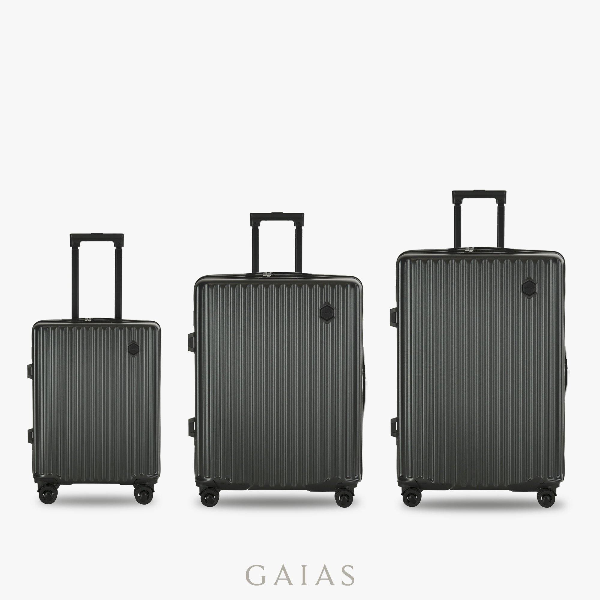 GAIAS Exclusive Manufacturer Travel Set Of Three Alpha Luggage with FingerPrint Scanner
